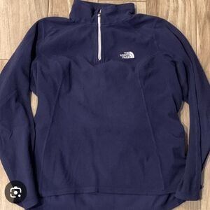 The North Face Glacier 1/4 Zip Fleece in Navy Blue Mens Medium